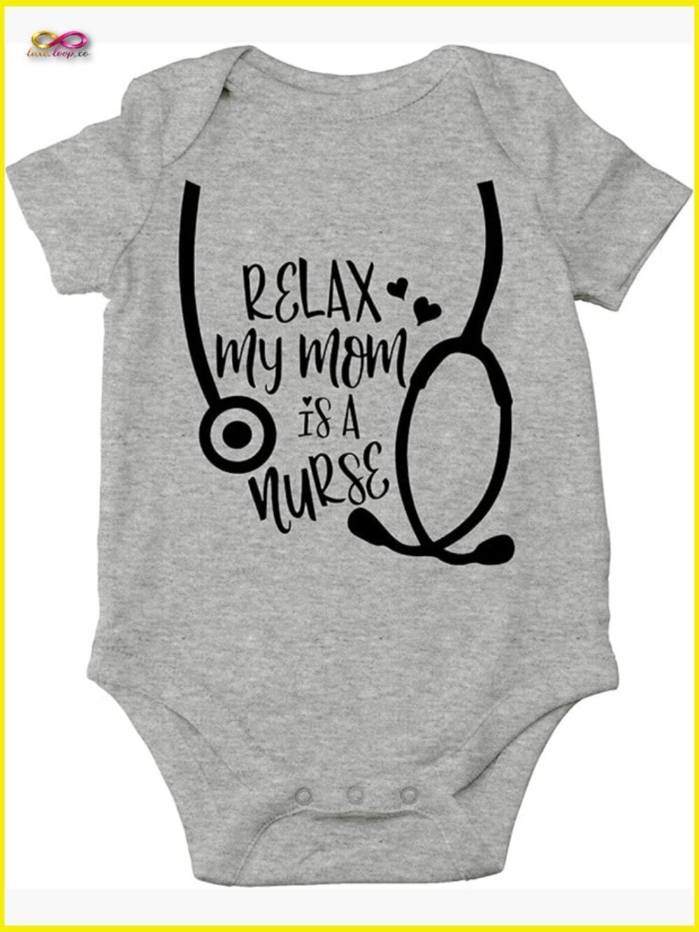 Funny Nurse Baby Bodysuit Cute Infant Romper Unisex Comfy Short Sleeve Snap